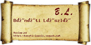 Bánáti László névjegykártya